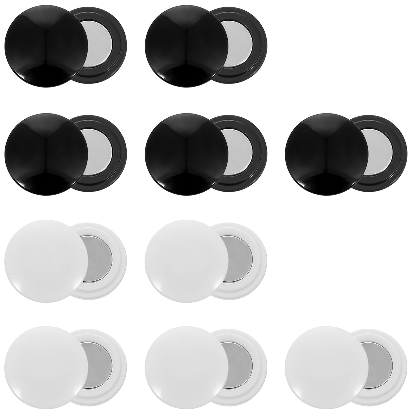 10 Pairs Marathon Bib Magnets for Runners, Running Bib Magnets, Bibs Boards for Runners - Magnetic Race Number Holders in Black and White