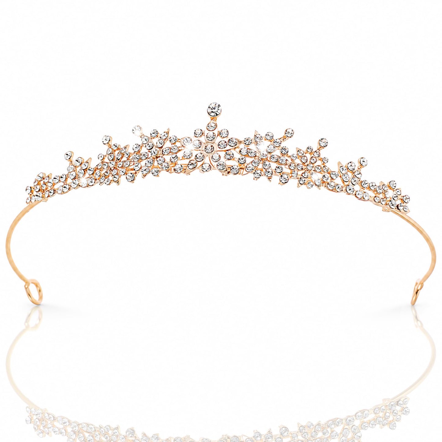 Tiara Gold Crystal Crown Rhinestone Crystal Crown Women's Gold Princess