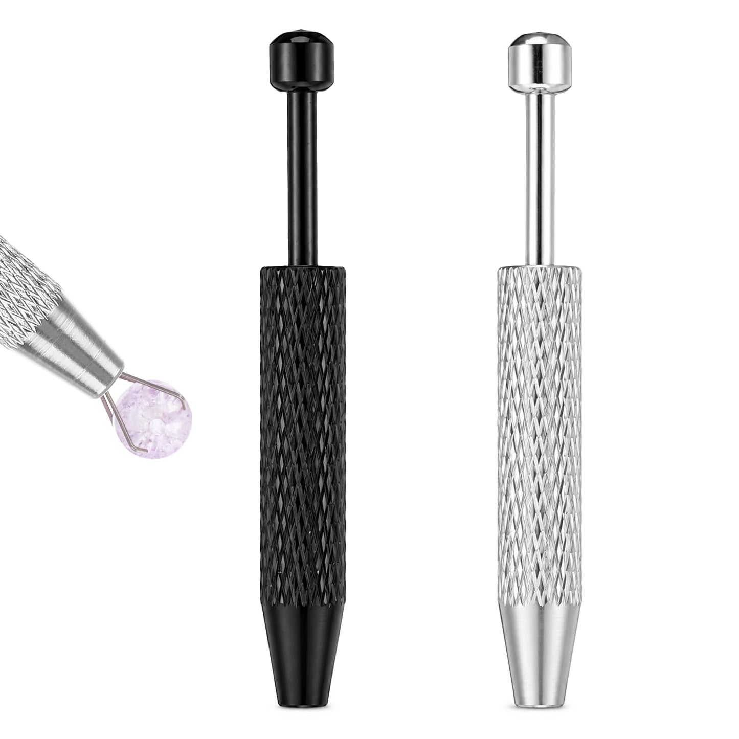 Piercing Ball Gripper Piercing Ball Pliers Silver Black Pack of 2