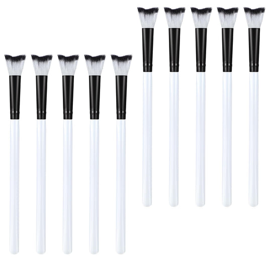 10 Pcs Lash Shampoo Brush with Fish-Tail Design, Soft and Gentle Lash Brushes for Cleansing, Eyelash Brushes Cleaner with Easy-Grip Ergonomic Handle, Lashes Bath Brush for Makeup Skincare Gift Women