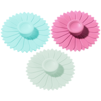 3 PCS Silicone Cup Lids, 10 CM Sunflower Cup Covers for Drink Reusable Anti-dust Mug Covers for Hot Drinks Tea Coffee Beer Wine
