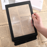 ZEYIYER 3 X Page Magnifier for Reading, 12 × 7.6 in Lightweight Magnifying Glass, Plastic Magnifying Sheet, Full Page Magnifier Fresnel Lenses for Elderly and People with Low Vision Reading