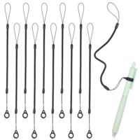 10 Pcs Pen Lanyards, Elastic Pen Leash with Silicone Rings, Retractable Pens Holder for Stylus, Pens Tether for Clipboard, Anti-Lose Stylus Lanyard