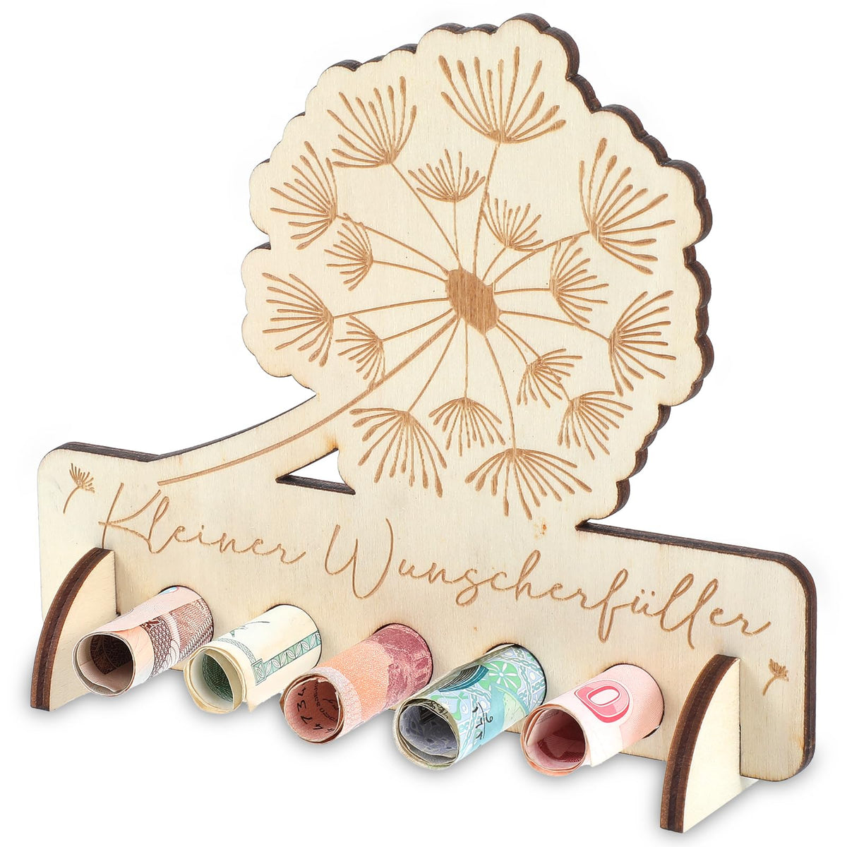 Wooden Money Gift Dandelion Wish Filler Money Gift Birthday with Accessories Creative Gifts Packaging for Wedding Christmas Confirmation
