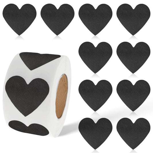 Aster 500 Pcs Heart Stickers, 1 inch Valentines Day Love Heart Stickers, Adhesive Cute Small Heart Stickers on a Roll, Valentine's Day Love Decorations Labels for Wedding, Anniversaries