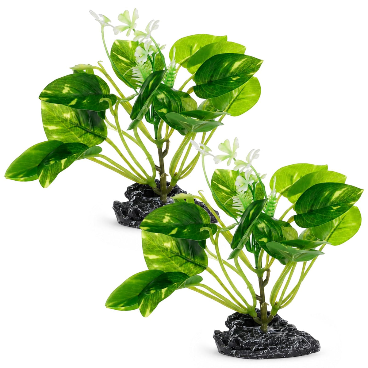 Pack of 2 Aquarium Plants, 15 cm Aquatic Plants Aquarium, Resin Material