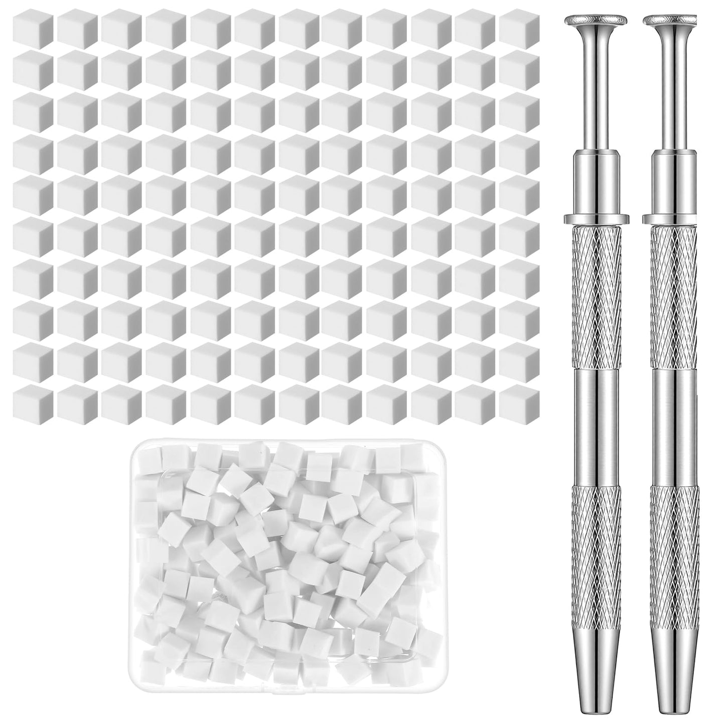 200pcs Nail Sponges for Ombre Nail Art Sponges with Gripper Pen