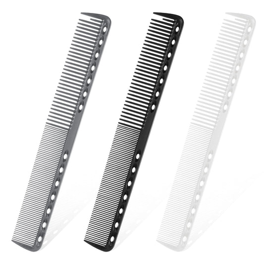 ZEYIYER 3PCS Hairdressing Comb, Professional Parting Comb, Carbon Fine Hair Cutting Comb, Anti Static and Heat Resistant Barber Comb for Cutting and Hair Styling