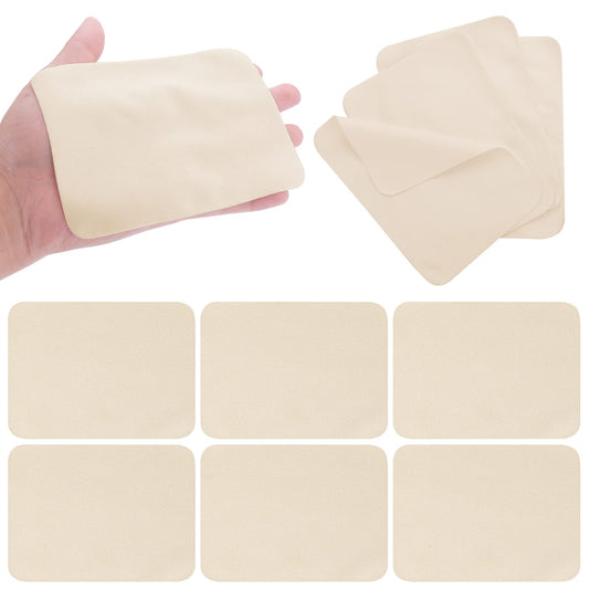 10 Pieces Chamois Pottery Tools Pre-Cut Chamois Cloth Clay Pottery Tools Trimming Mud Tool Kit Ceramic Pottery Craft Supplies Soft Chamois for Pot Rim Smoothing Pottery (10 x 14cm)