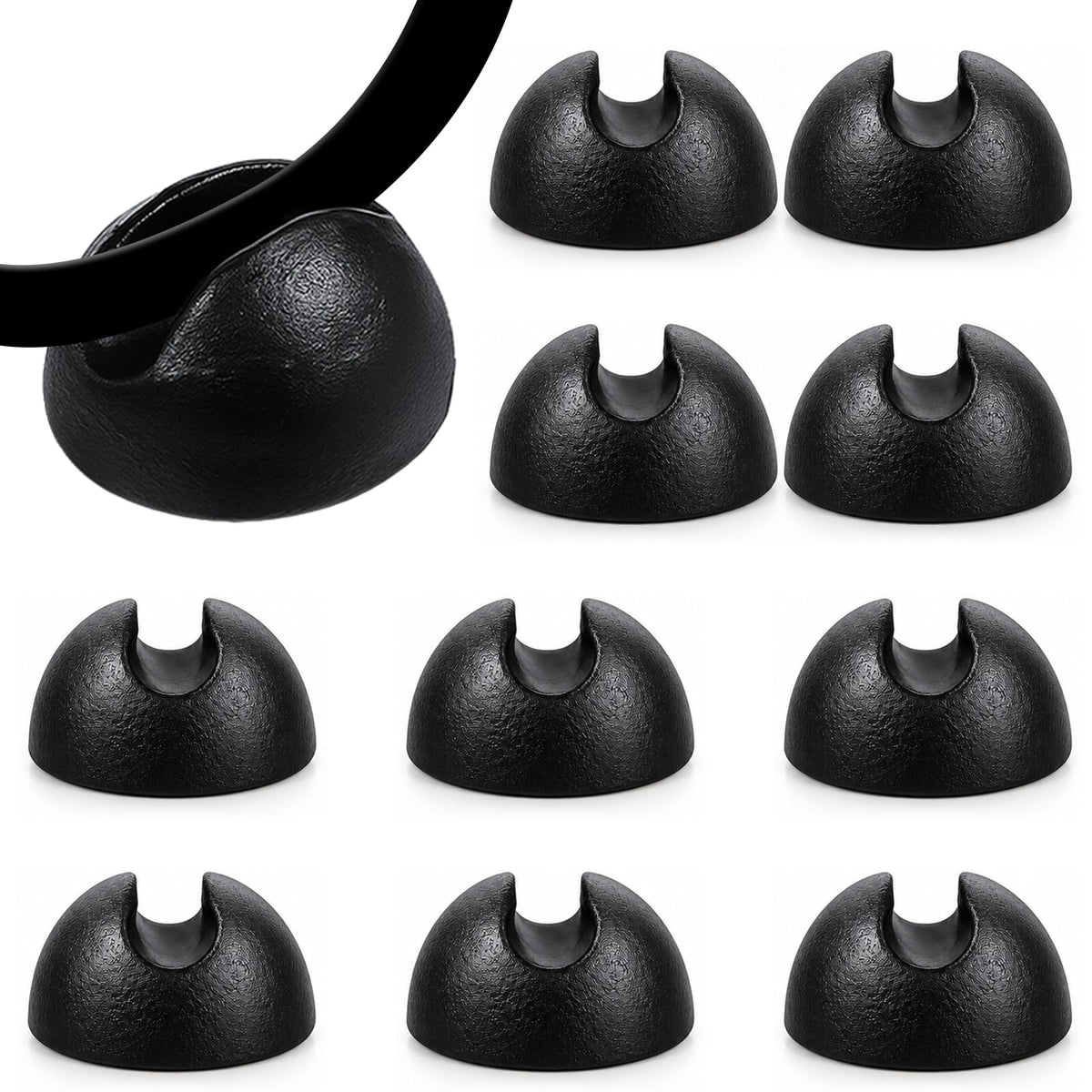 Pack of 10 Protective Caps for Chair Legs Hairpin Leg Protection Feet