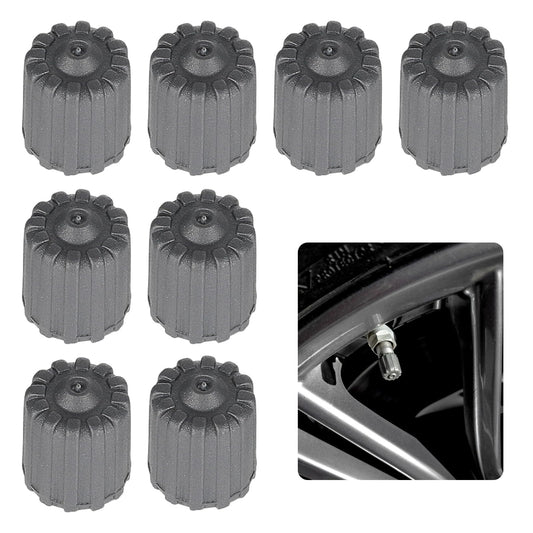 Aster 8Pcs Tyre Valve Caps, Plastic Car Dust Caps Universal Air Dust Stem Covers Corrosion Resistant Leak-Proof Car Tyre Valve Caps for Car Truck Motorcycle Suv and Bike, Screw-On
