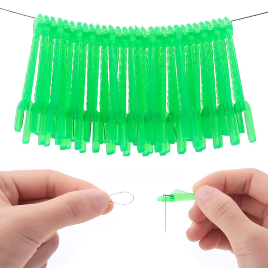 ASTER 30 Pieces Needle Threaders Hand Sewing Needle Threader Tool,Fish Type Wire Hook Simple Needle Threader Hand Sewing Tool for Embroidery Cross Stitch, NeedleWork Sewing Crafts