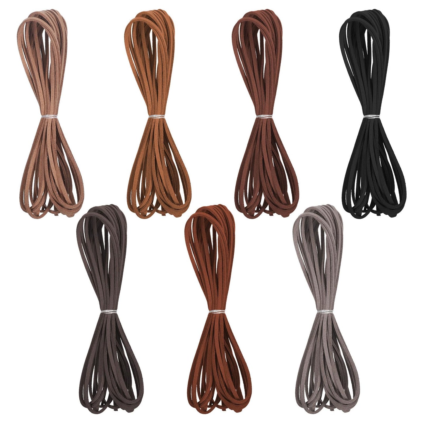 7 Rolls Leather Cord for Jewelry Making, Suede Leather Rope Cord for Crafts
