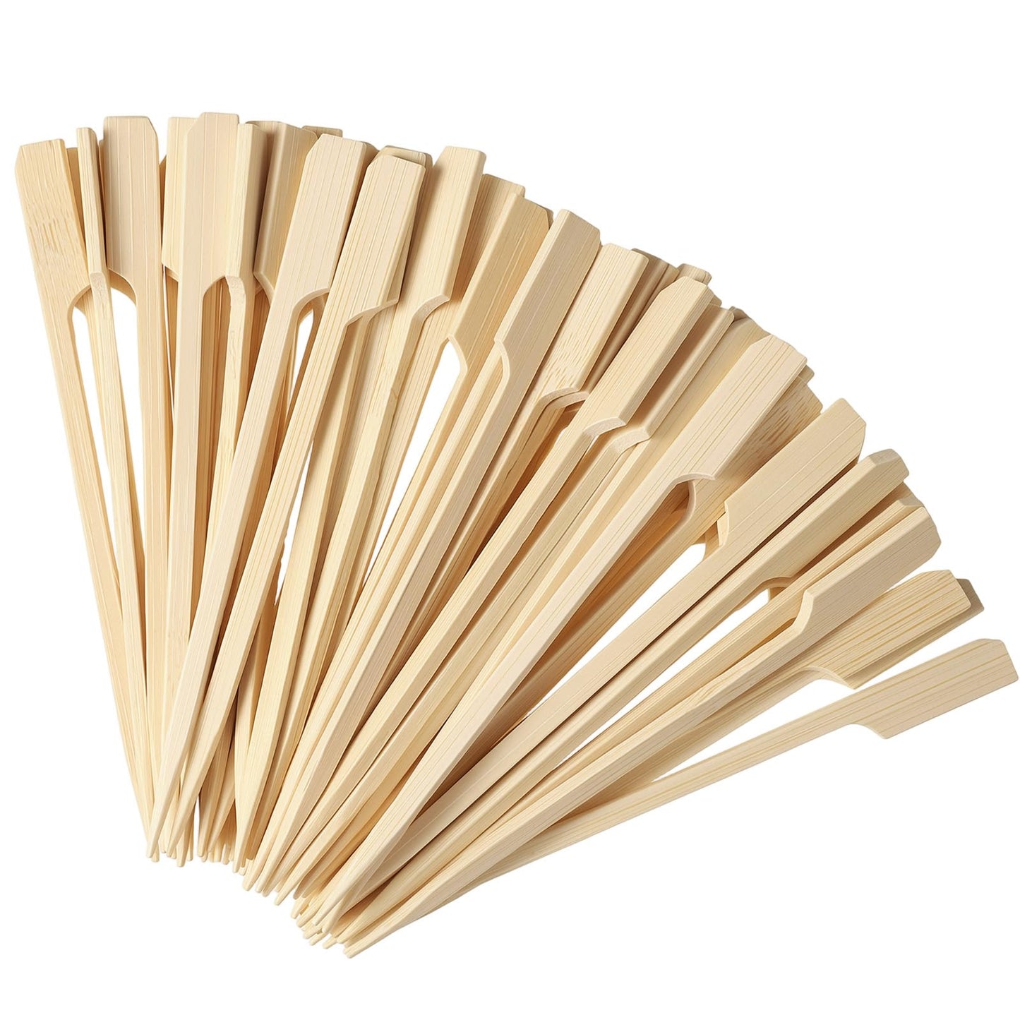100PCS Bamboo Paddle Picks, 4.7 Inch Wooden Skewers