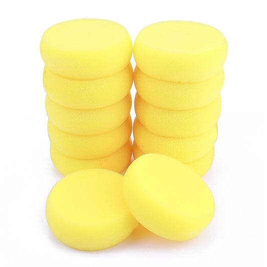 Prasacco 12pcs 3inch Round Painting Sponge, Soft Artist Sponges for Watercolor, Pottery Art Craft, Ceramics, Face Painting, Ideal for Kids & Household Cleaning