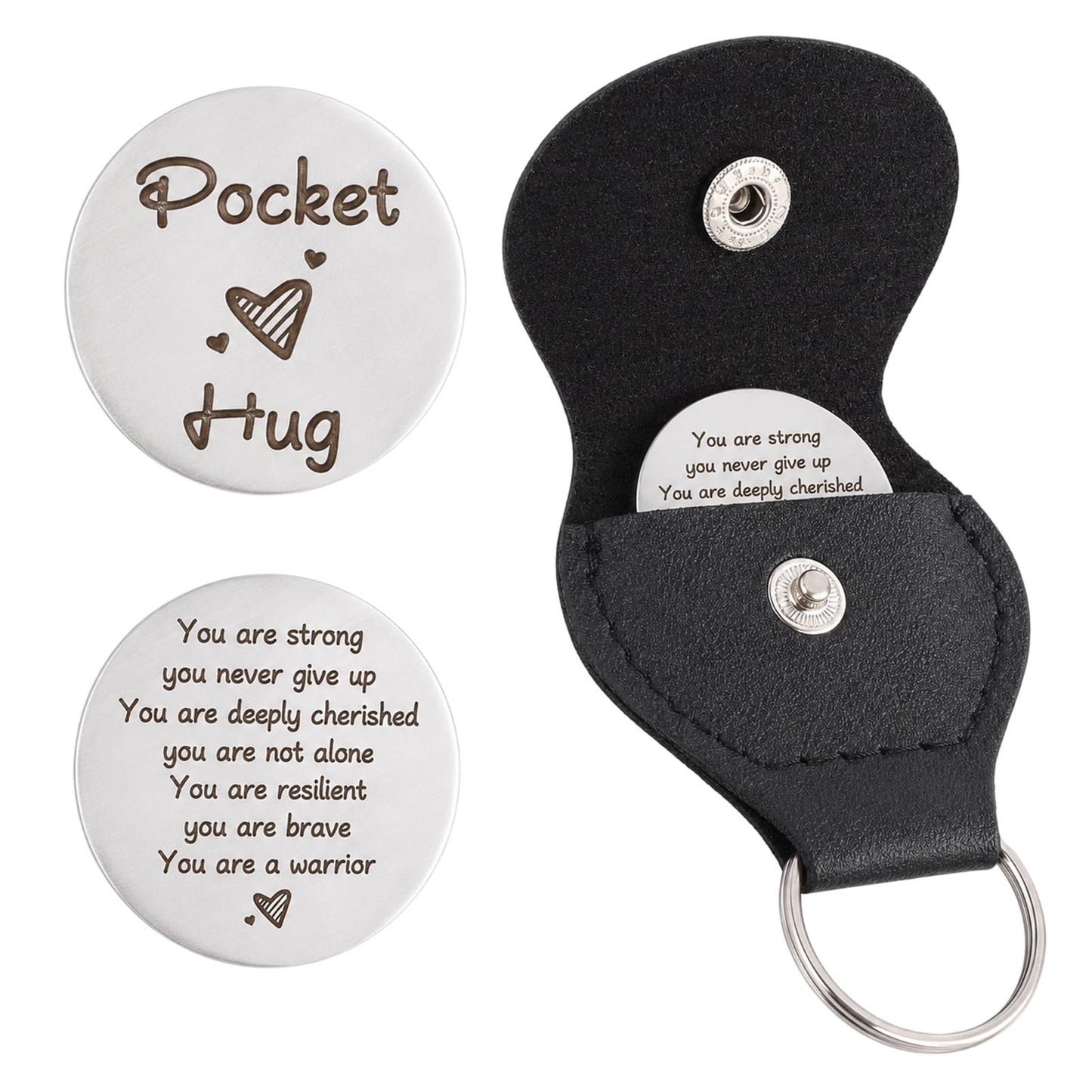 Lucky Coin, Pocket Hug Token Stainless Steel Memory Coin Coin Gifts