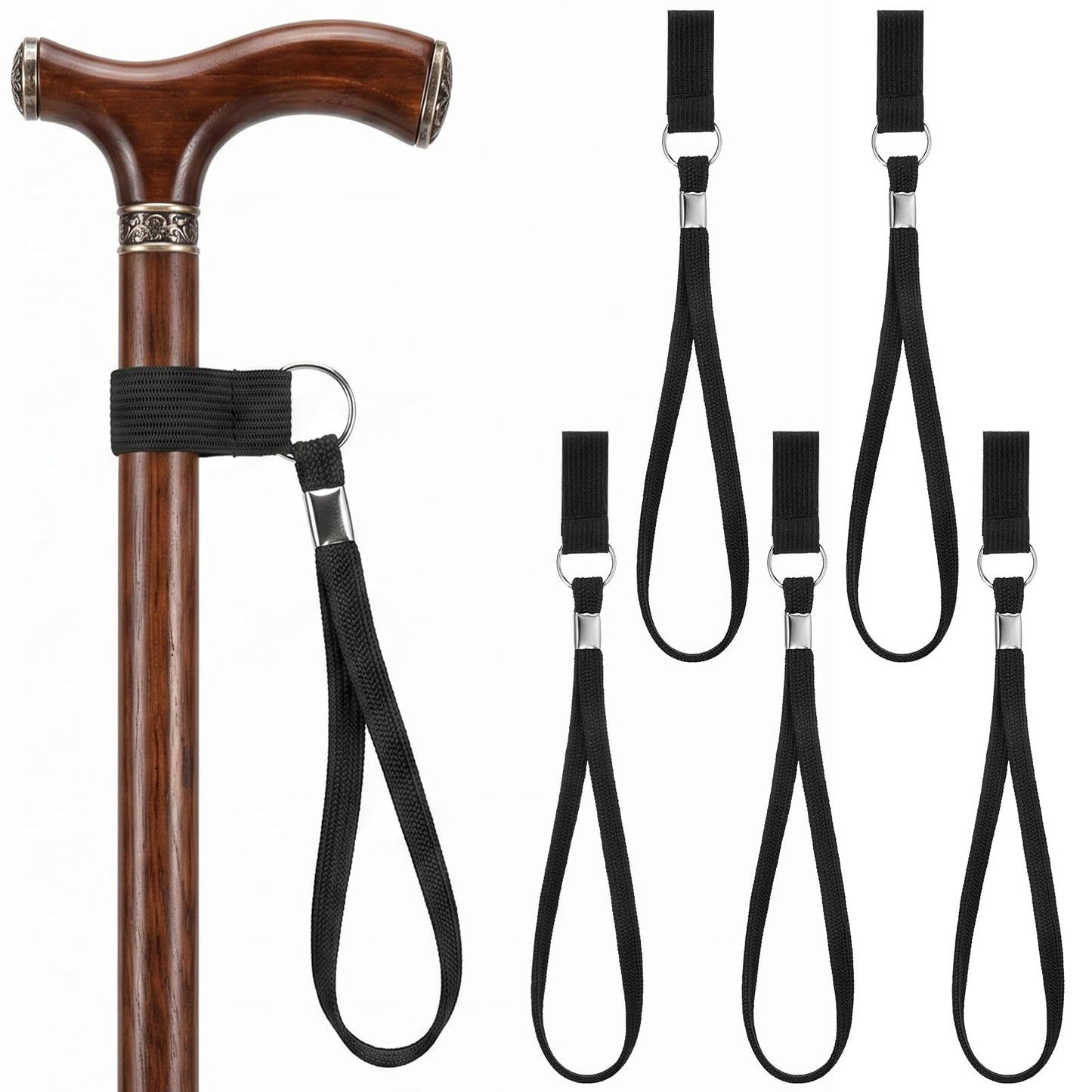 Auteonsa 6 PCS Universal Cane Wrist Strap for Canes, Crutches, Walkers
