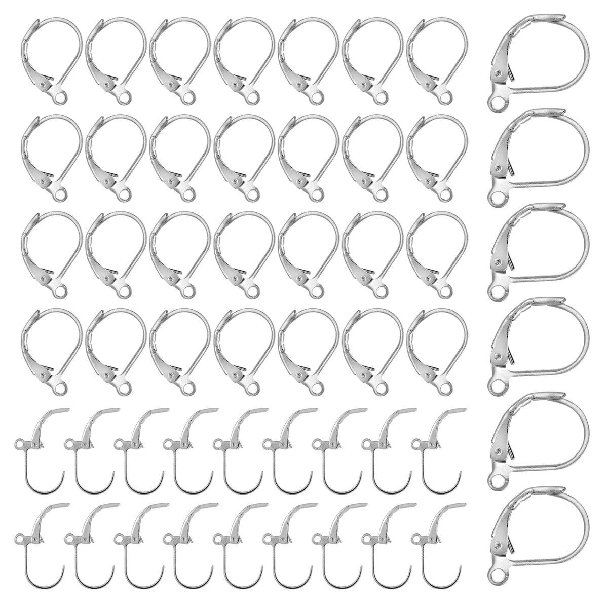 ASTER 300 Pieces Earring Hooks Leverback, French Earring Hooks, for Jewellery Making Women DIY Earrings Crafts Crochet Stitch Maker Supply