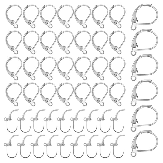 ASTER 300 Pieces Earring Hooks Leverback, French Earring Hooks, for Jewellery Making Women DIY Earrings Crafts Crochet Stitch Maker Supply
