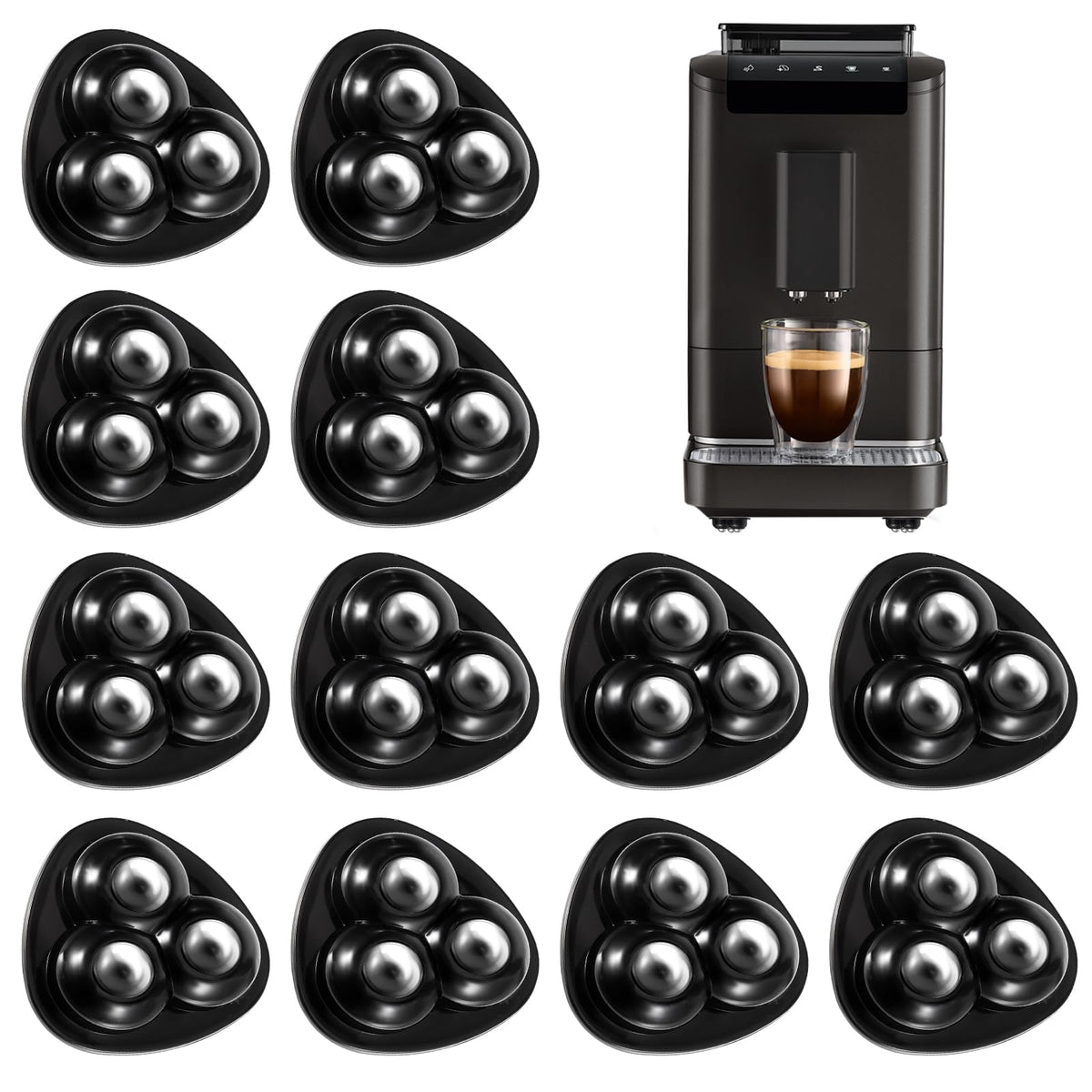 Kitchen Appliance Castors Pack of 12 Heavy Duty Ball Castors