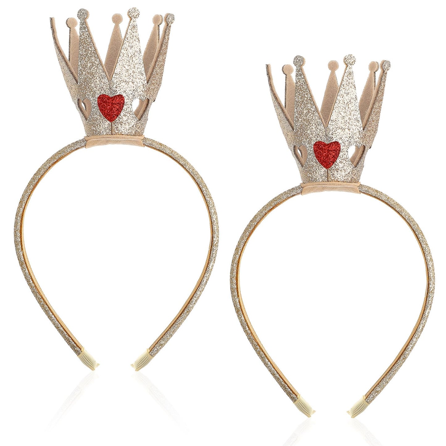 Pack of 2 Princess Crown Women's Gold Crown Headband Birthday