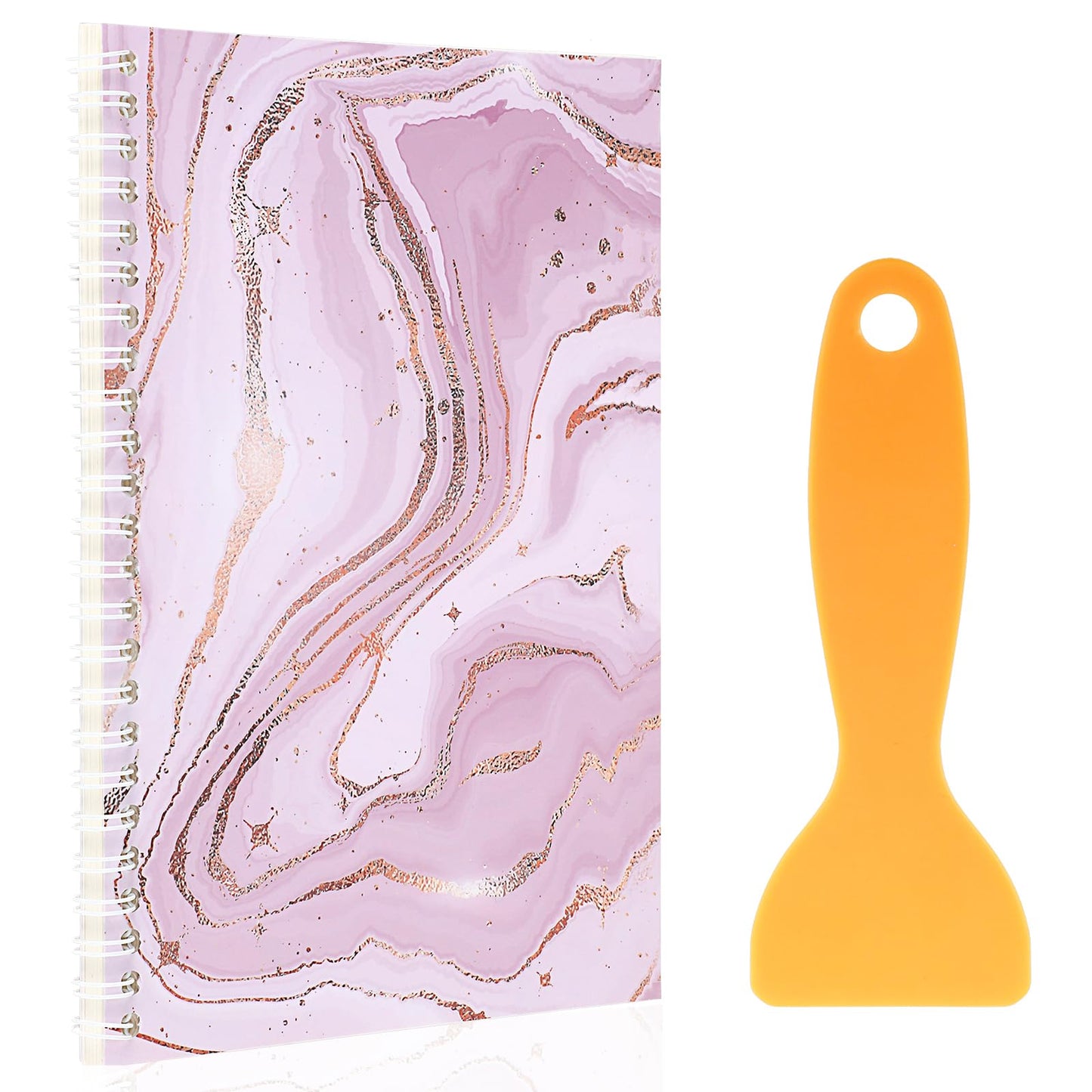 Aster Sticker Book Collecting Album, Reusable Sticker Collecting Book with Plastic Spatula, Blank Sticker Storage Book Release Paper Sticker Collection Book for Collecting Stickers, Labels(Pink)