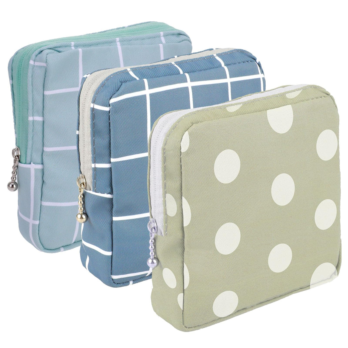 Aster 3Pcs Sanitary Napkin Storage Bag, Small Menstrual Period Bag Period Pouch Waterproof,Tampon Organizer Pouch Tampon Pad Holder for Purse, Pad Bag Feminine Care First Period for Teen Girls School