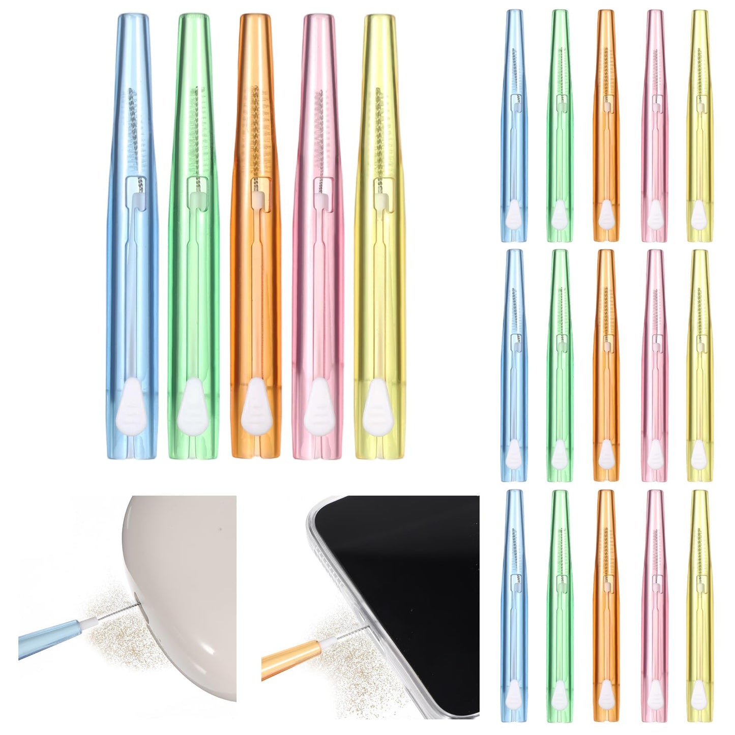 USB C Mobile Phone Cleaning Kit Phone Port Cleaning Brushes Pack of 20