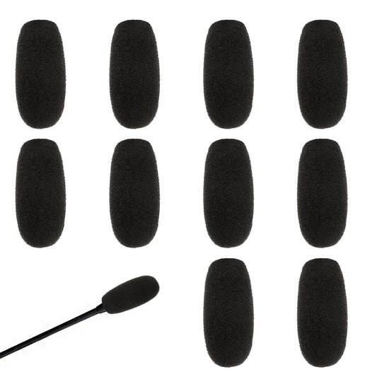 10 Pack Microphone Covers Foam Windscreen Headset Microphone Covers Foam High Density Mic Covers for Microphones Protection