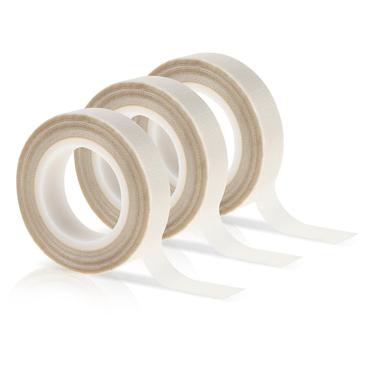 ASTER 3 Rolls Low Friction Tape, 0.50'' x 33' Nylon Fiber Glass Adhesive Tape Drawer Slide Tape Surface Protection Tape for Wood, Drawer, Cabinet, Curtain, Furniture(White)