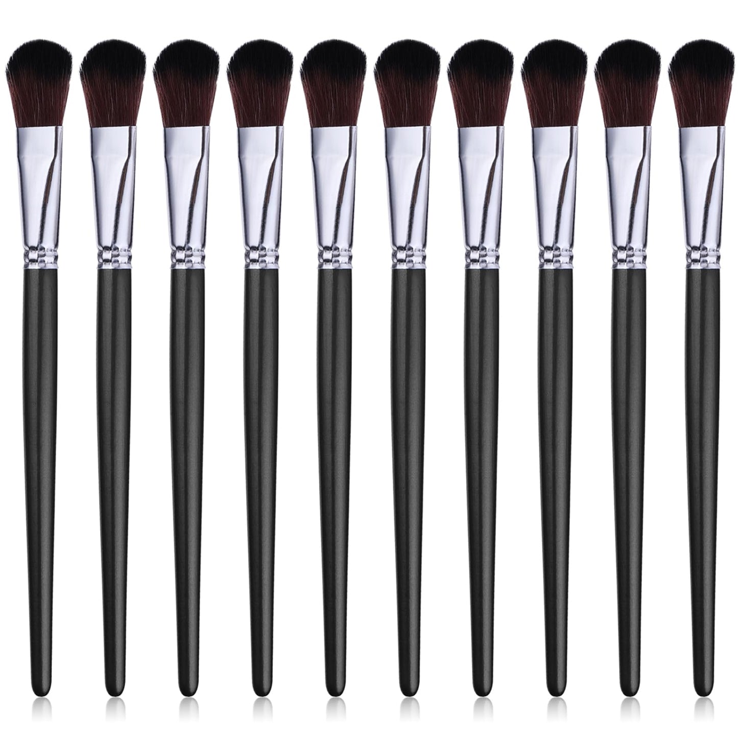10 Pcs Mop Brush for Acrylic Painting 1 Inch Oval Blending Brushes Artist Paint Brushes for Acrylic Watercolor Oil Painting Face Body Art