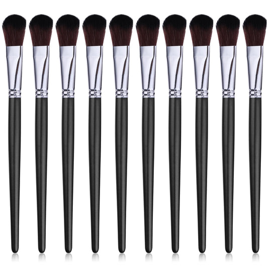 10 Pcs Mop Brush for Acrylic Painting 1 Inch Oval Blending Brushes Artist Paint Brushes for Acrylic Watercolor Oil Painting Face Body Art