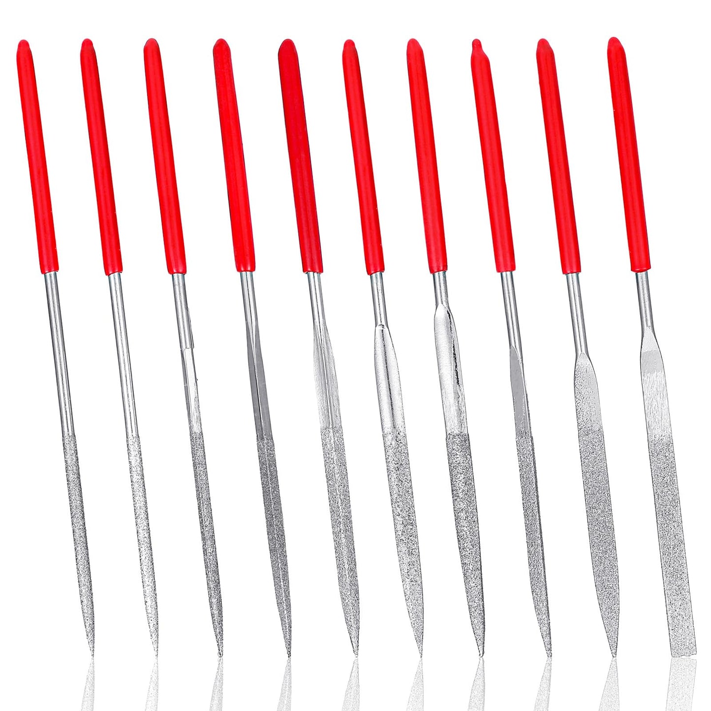 10 Pcs Diamond File Set, Mini Diamond Needle File Set Practical Metal Files Tool for Metal Jewelry Glass Wood Stone Grinding Polishing Engraving