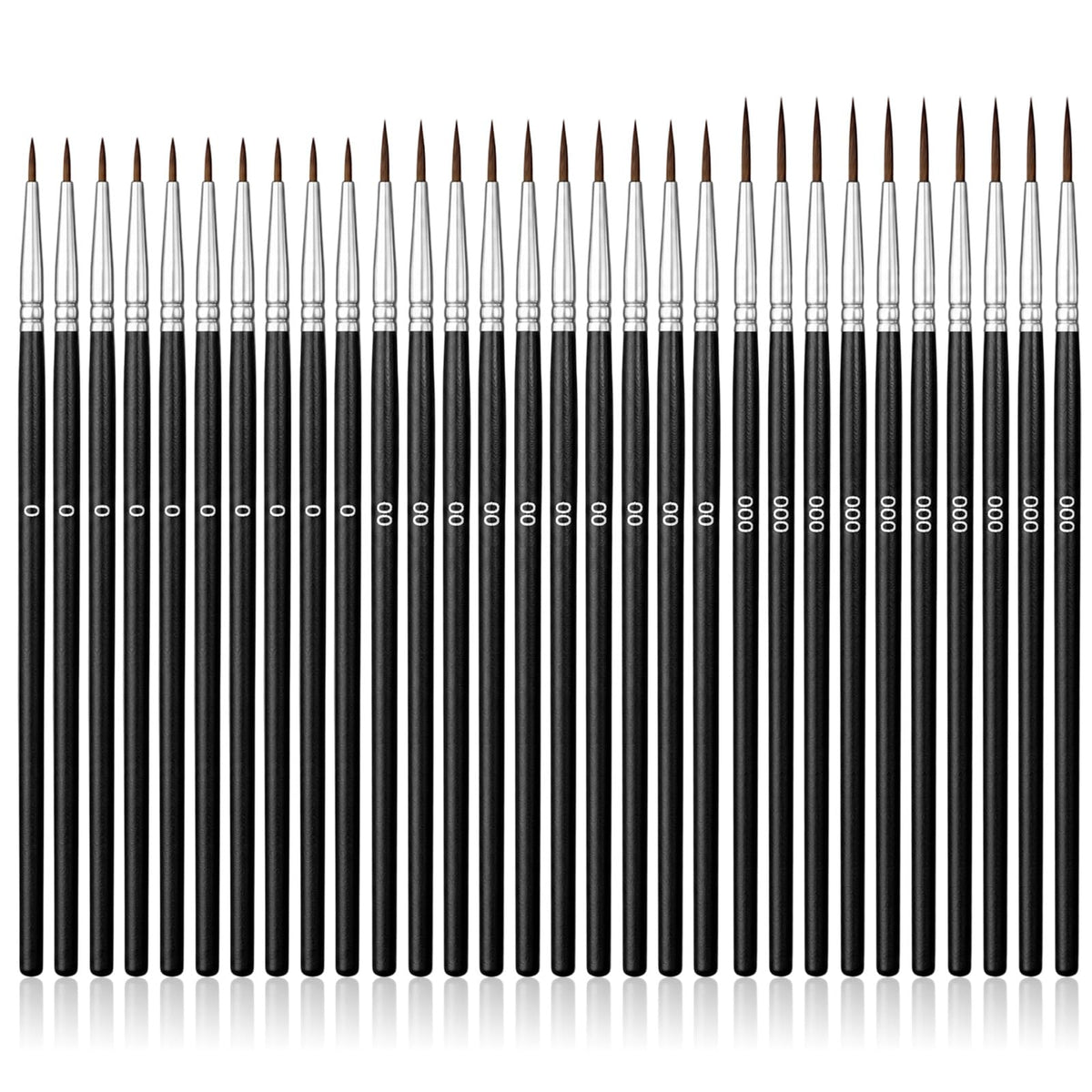 Yuomeaz 30Pcs Tiny Detail Paint Brushes, Fine Tip Paint Brush Set