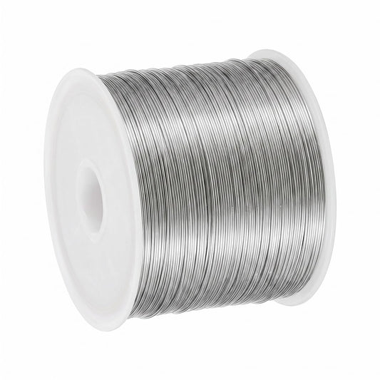 1 Roll Craft Wire Silver, Jewellery Wire, Wire for Crafts, Stainless Steel Wire 100 m x 0.4 mm, Bendable Craft Wire for Jewellery Making, DIY, Crafts (Silver)