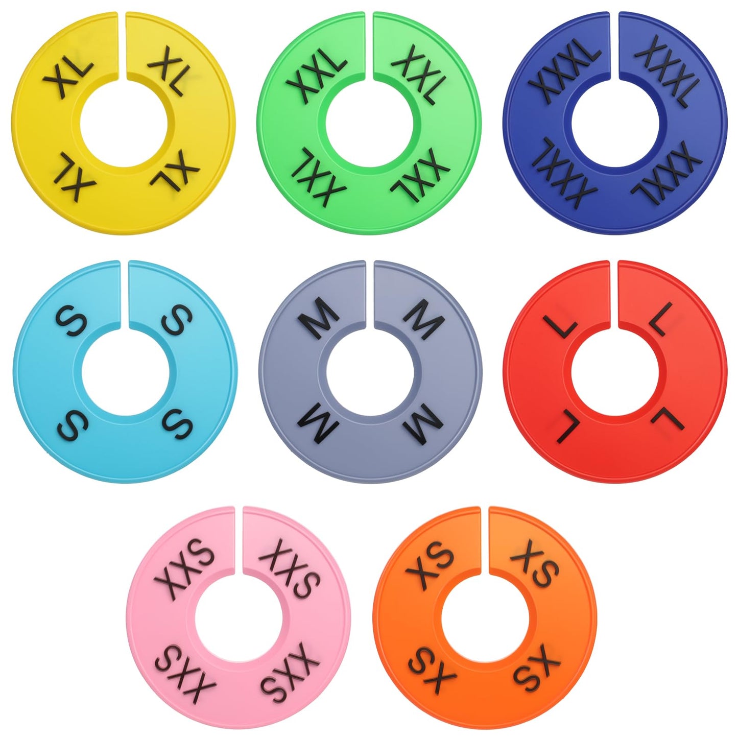 Falzqq 8 Pack Clothing Size Dividers, Size Dividers for Clothing Racks
