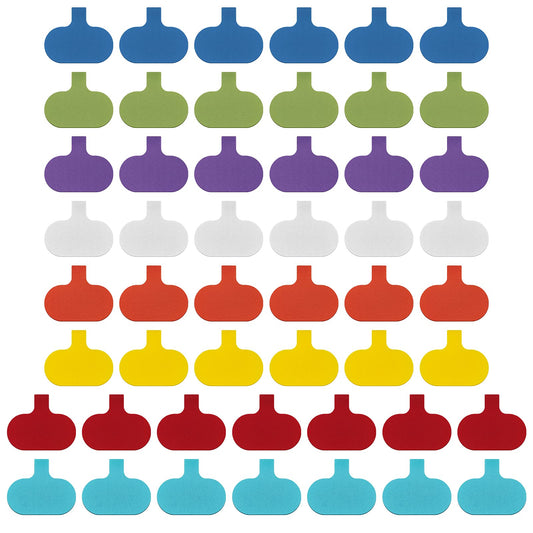 ASTER 50 PCS Cable Label Tags Multi-Color Waterproof Write On Wire Tags, Hook and Loop Wire Tags Cable Labels for Cable Wire Management Electronics, Computers and More