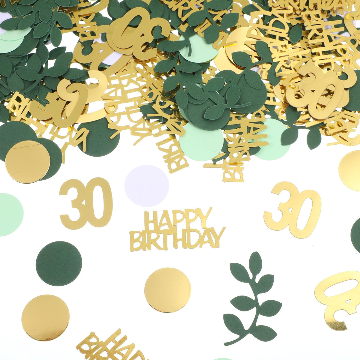 Piriuuo 30 g 30th Confetti Birthday Table Decoration, Happy Birthday Table