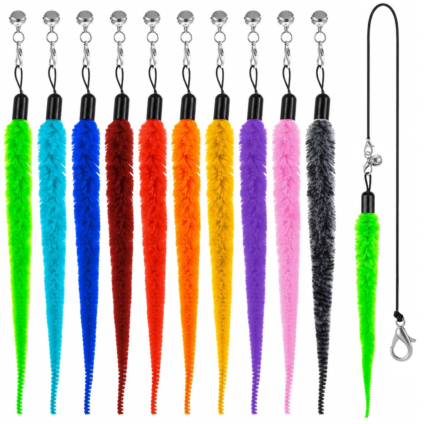 CIATBYYJ Cat Toy Feathers with Bells