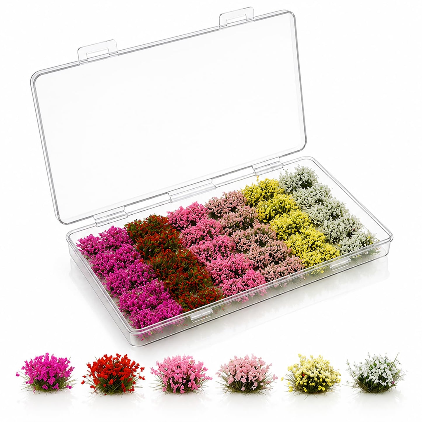 CIATBYYJ Pack of 60 Model Making Flowers Grass, Static Flowers Grass
