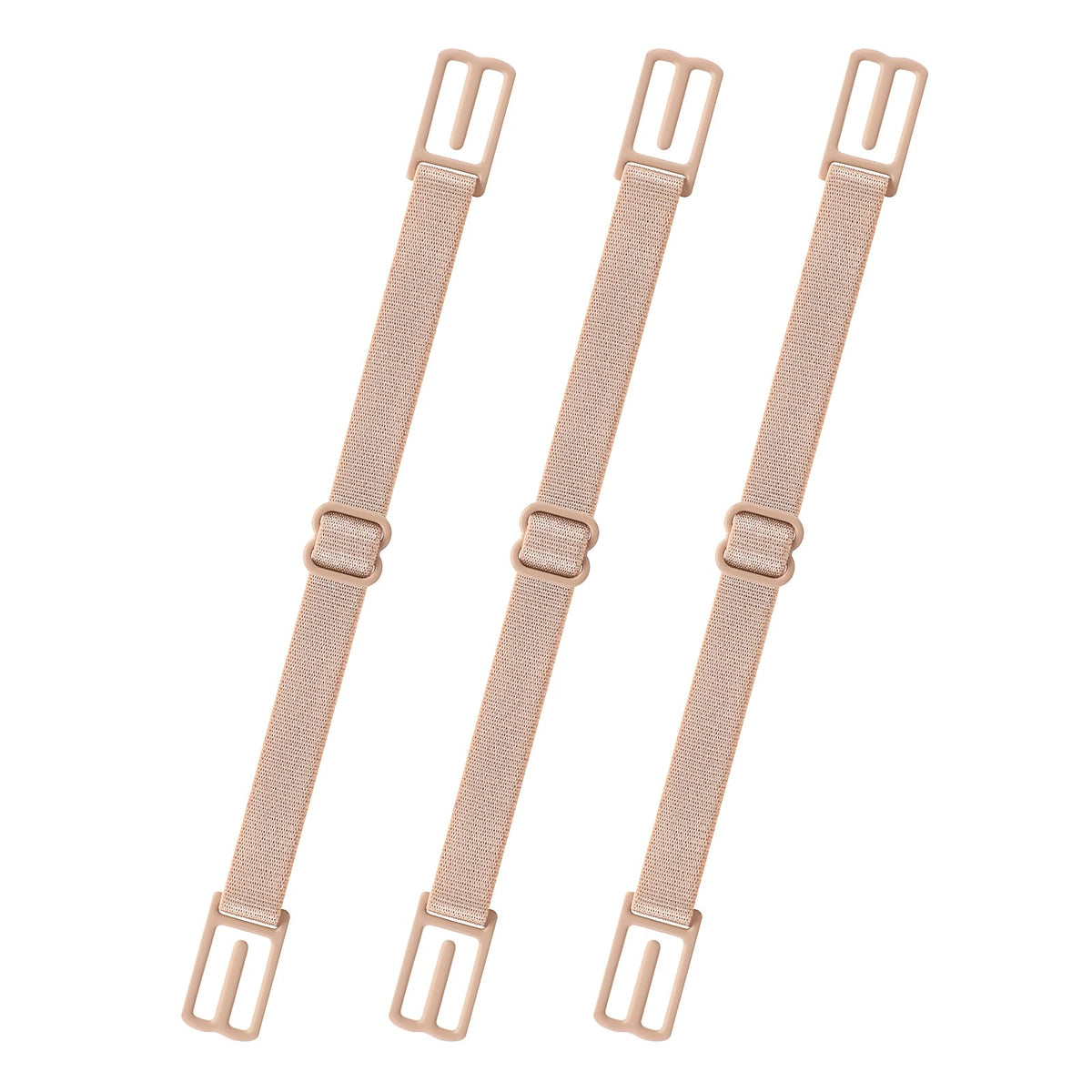 ASTER 3 Pcs Bra Strap Clips Holder, Racerback Bra Strap Retainers for slipping, Adjustable Elastic Clips, Slip Strap Holder for Women(Beige)