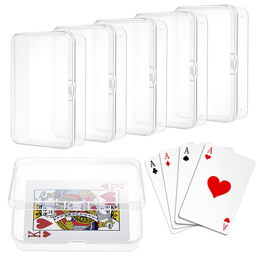 ASTER Playing Deck Card Cases Clear Plastic Card Deck Box Trading Card Storage Box Card Holder Box Collectible Trading Card Cases for MTG TCG, Each Case for 100 Pcs Cards (5 PCS)