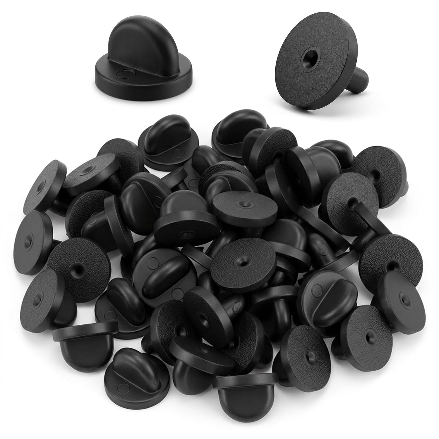 50 PCS Rubber Pin Backs, Reusable Lapel Pin Backs