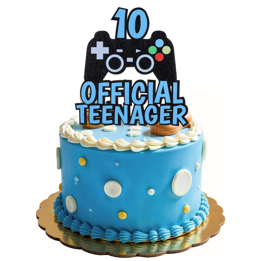1 x Cake Decoration Birthday Boy, Video Game Cake Decoration, Gaming Happy Birthday Cake Topper, 13 Official Teenager Happy Birthday Cake Decoration, 13 Years Boy Girl Birthday, Children's Party