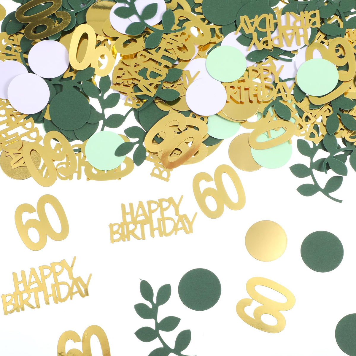 Piriuuo 30 g 60th Confetti Birthday Table Decoration, Happy Birthday Table
