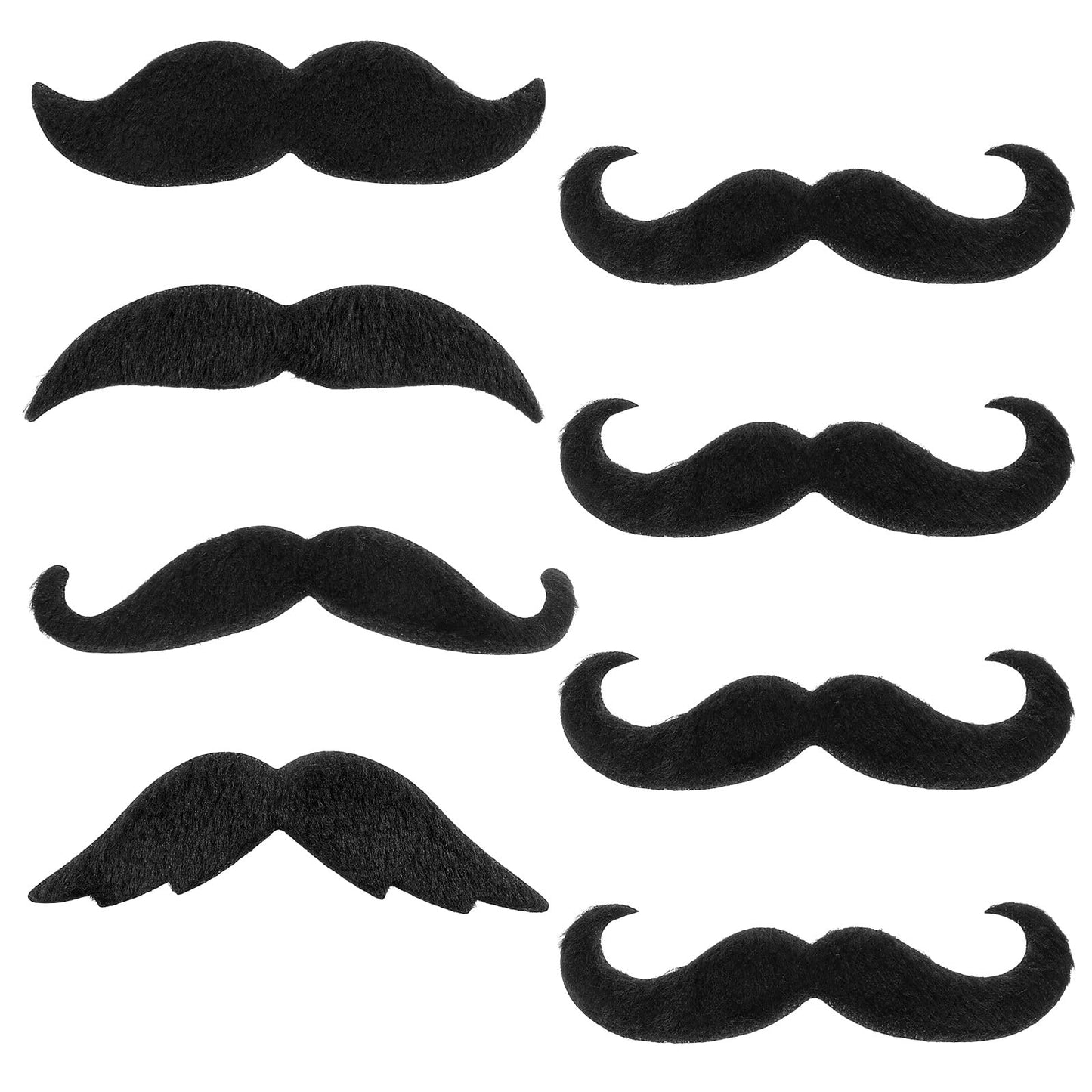 CIATBYYJ Pack of 8 Moustache for Sticking, Self-Adhesive, Funny Fake Beard
