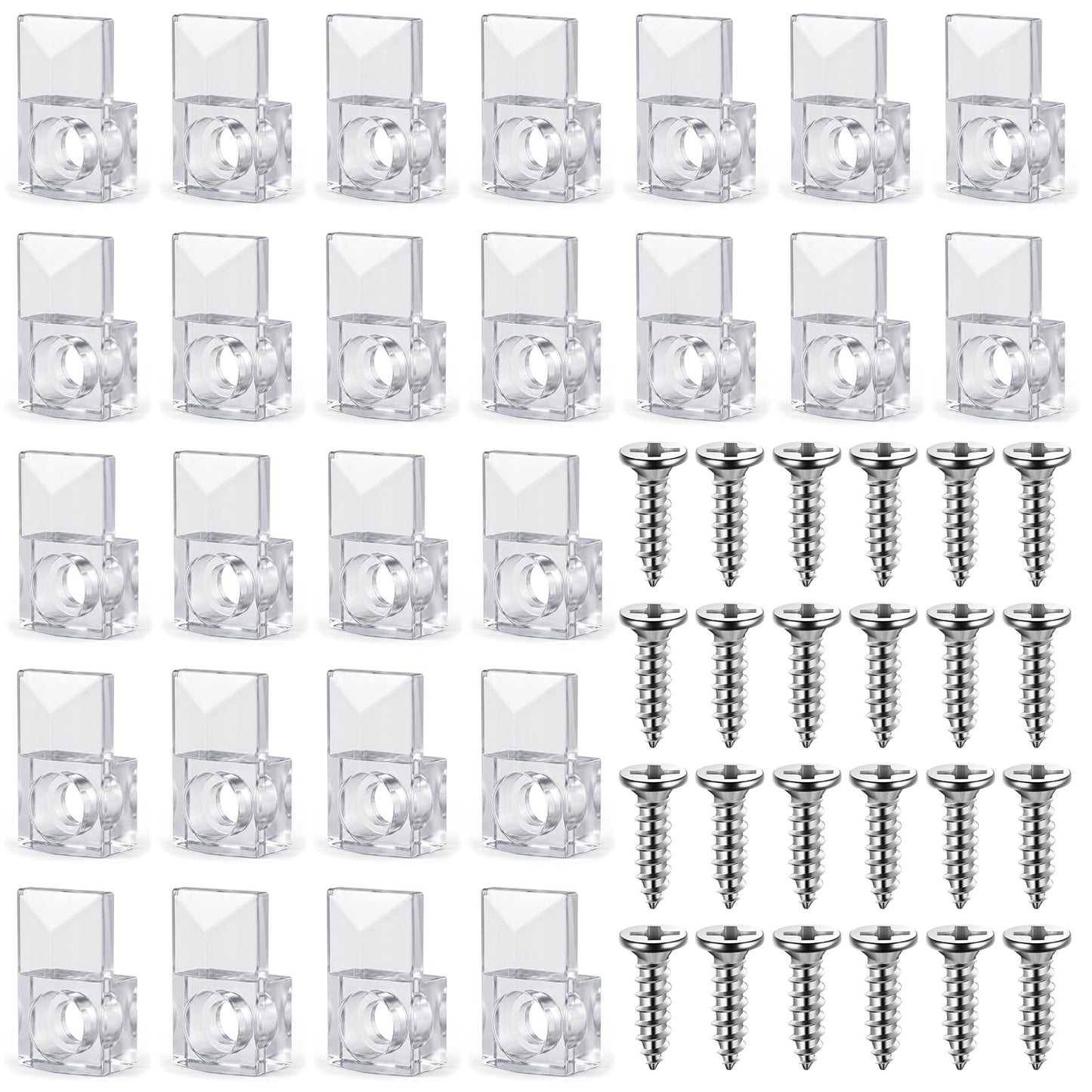 50 Set Mirror Clips for Wall Mounting, Plastic Mirror Mounting Holder Clips