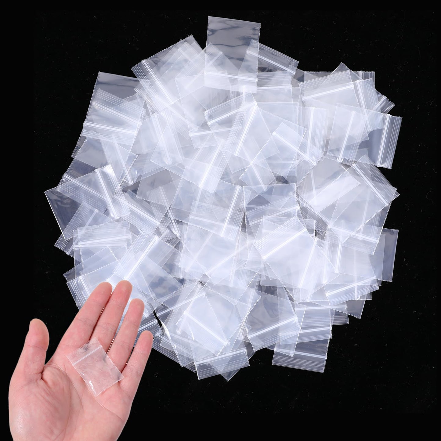 Prasacco Pack of 200 Small Plastic Bags, 4 x 3 cm, Small Polybags