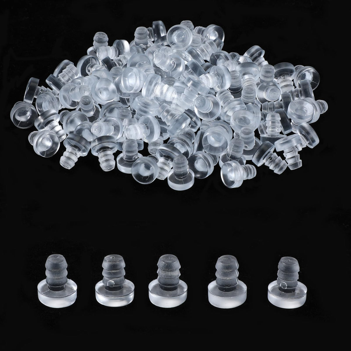 Pack of 100 Stop Buffer with Handle Glass Plates Table Buffer Non-Slip