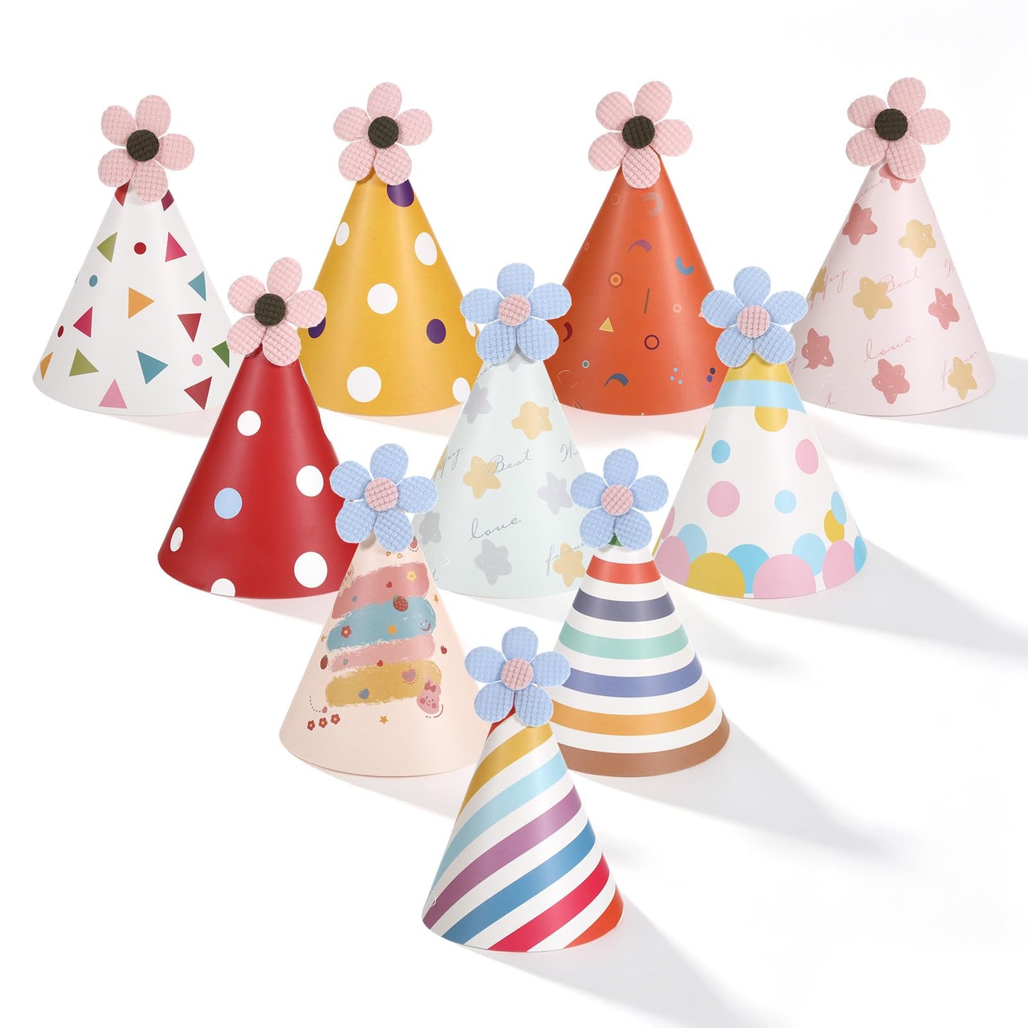 Party Hats Set of 10 Mini Party Hats for Pets Small Party Hats